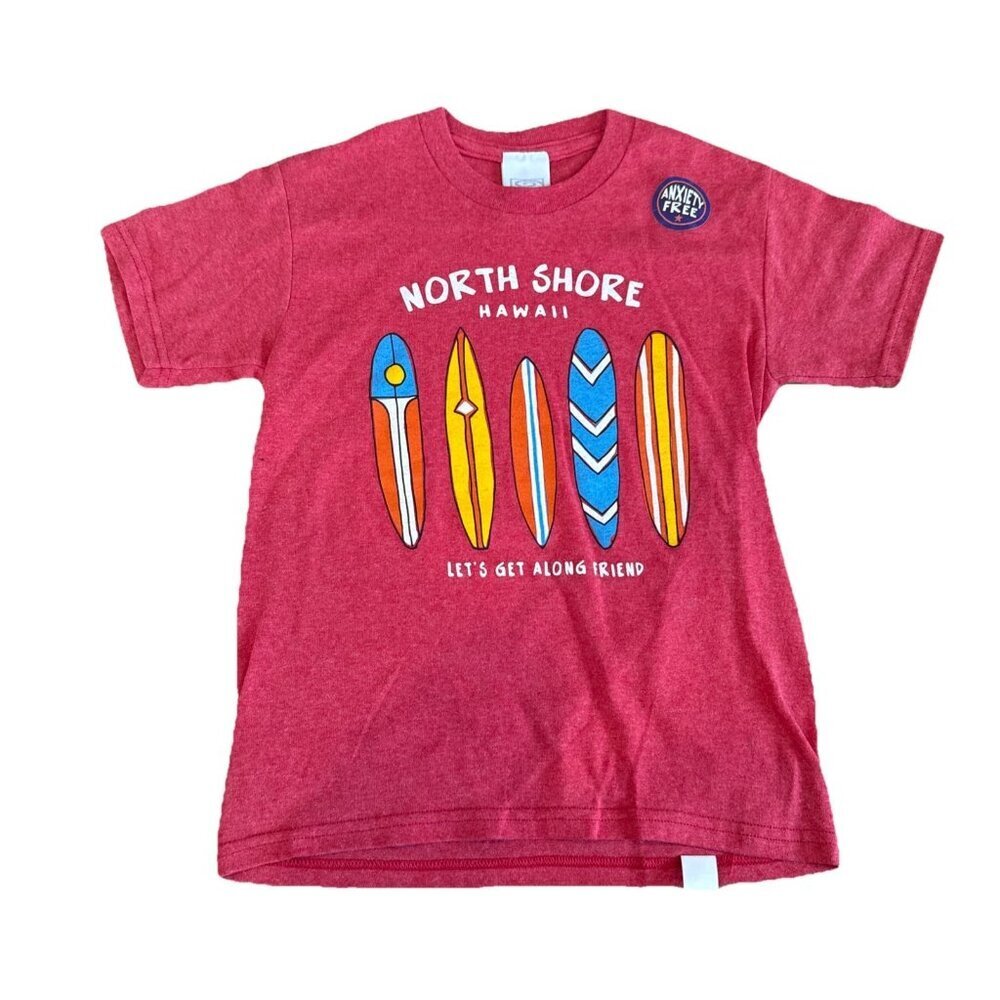 Emi  Cotton Youth Shirt Souvenir North Shore Hawaii Surf Boards